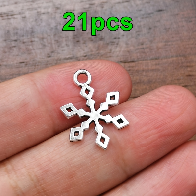 21pc Snowflake Pendant Christmas Charm Jewellery Set